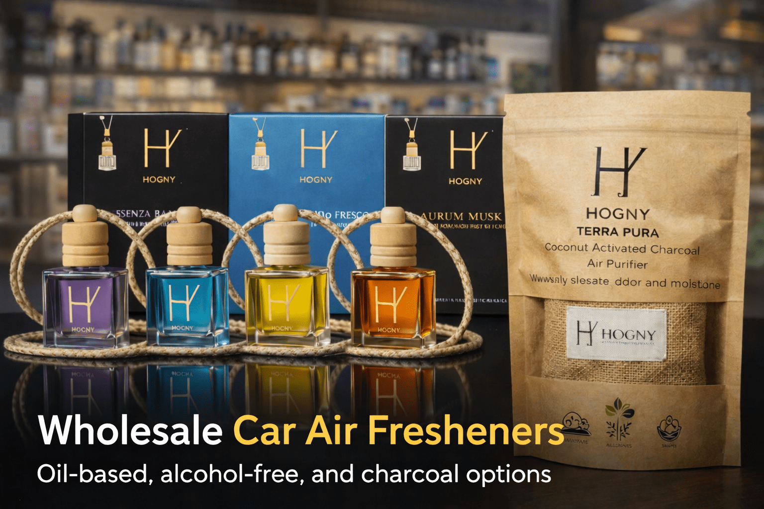 Bulk packaged premium car air fresheners for retailers