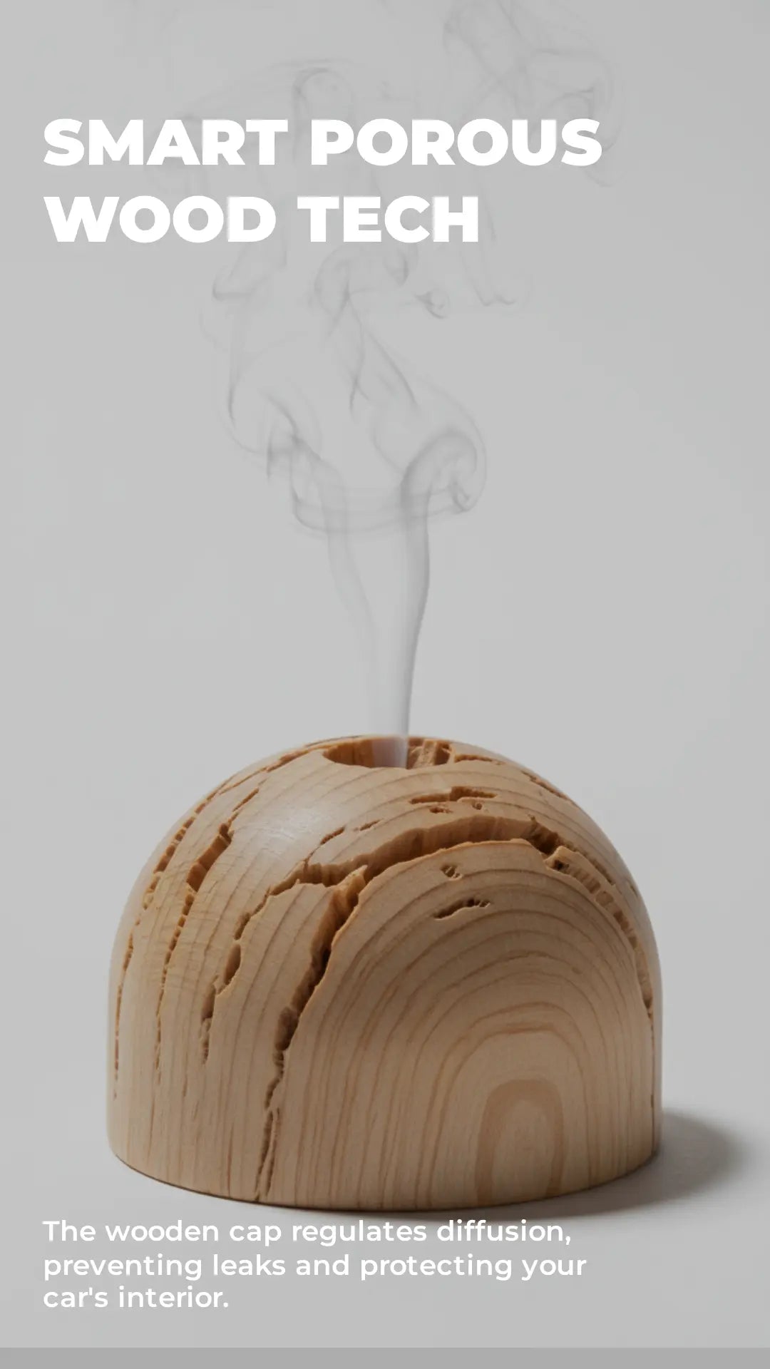 Luxury hanging car air freshener bottles with smart porous wood fragrance diffuser