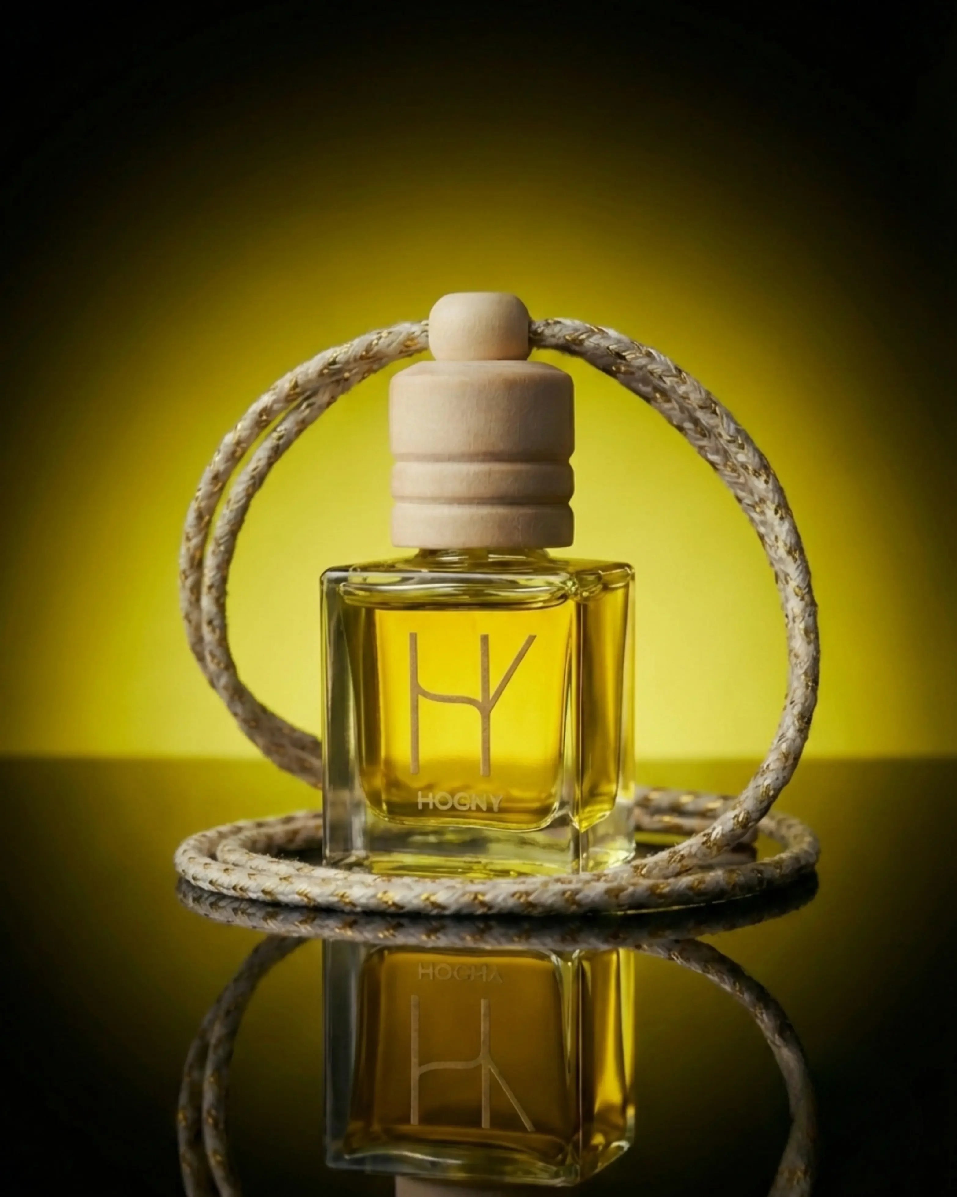 Limoné Fresco hanging car perfume diffuser 10ml with luxury glass bottle