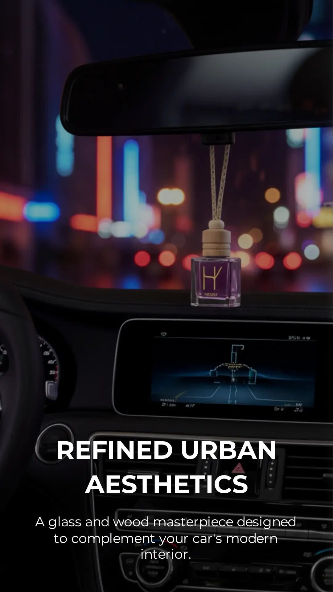 Essenza Amora luxury lavender hanging car perfume diffuser bottle