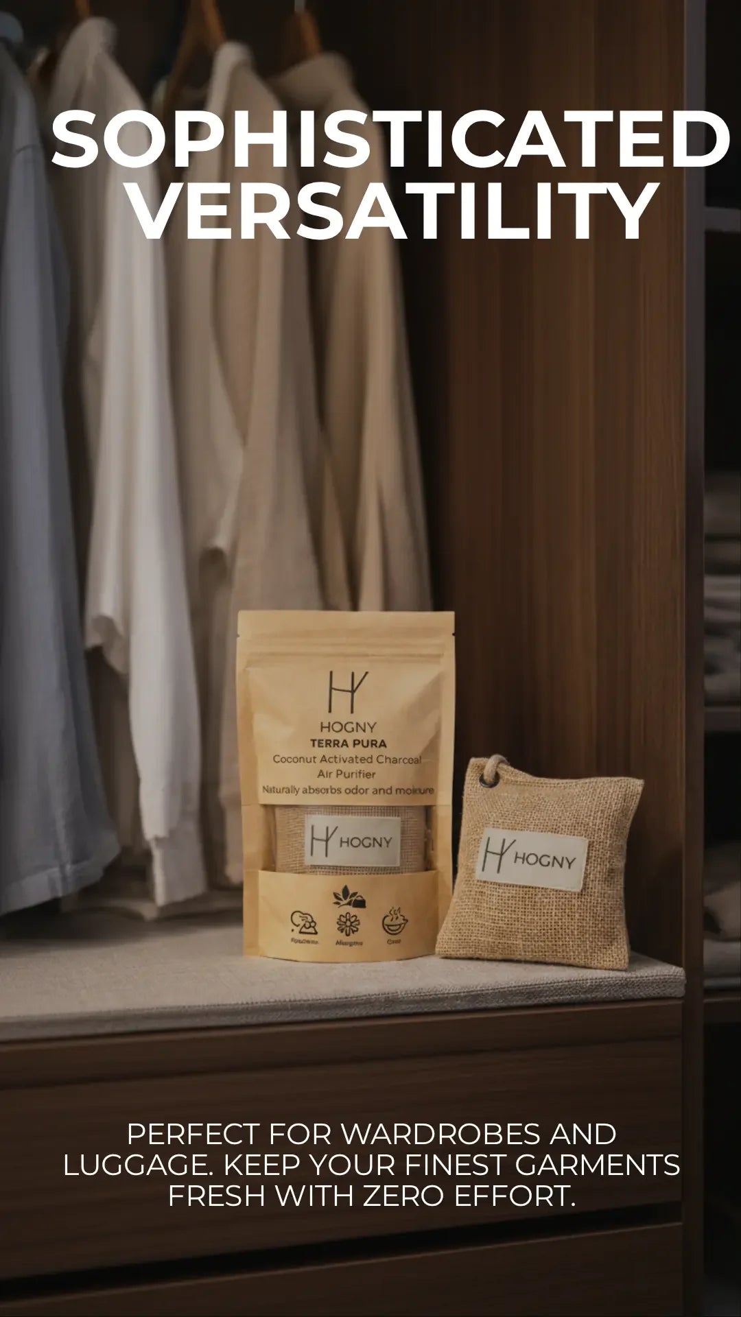 fragrance free charcoal air purifier for wardrobe and closet