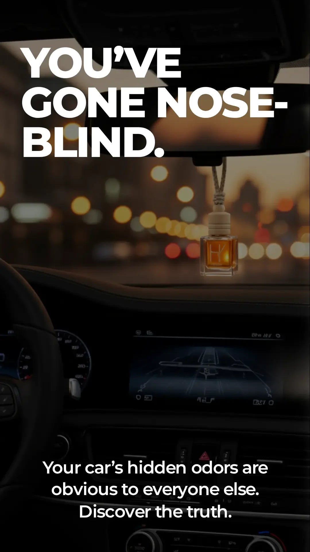 aurum musk hanging car perfume diffuser during night drive