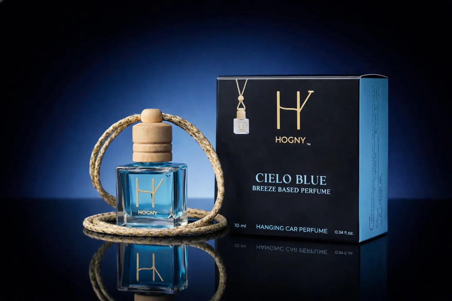 Ceilo Blue Breeze Luxury hanging car air freshener diffuser with ocean breeze fragrance