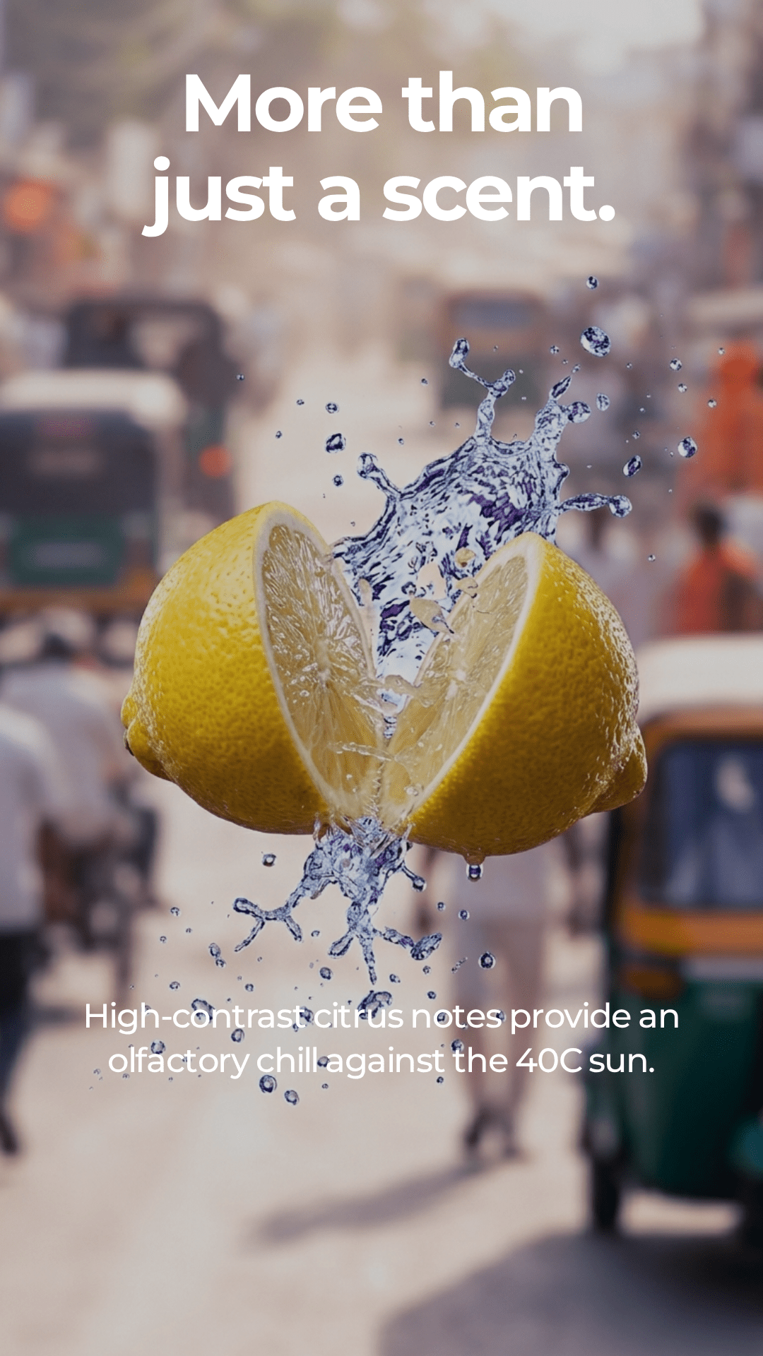 Citrus based car perfume or lemon based car perfume and citrus info indicating that formulation could survive in 40C heat.
