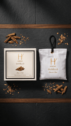 Hogny Oud camphor car perfume name oudello with the natural ingridents depecting natural camphor car perfume.