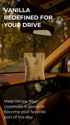 Vanilla car perfume hanged in the car made by hogny and removing the unpleasant odor.